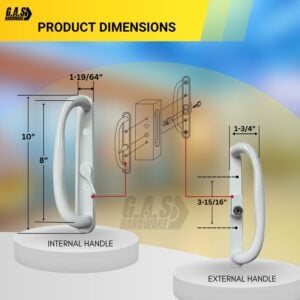 truth sliding patio door handle set, 3 15/16" hole spacing, offset latch w/ key dh 341 offset with key