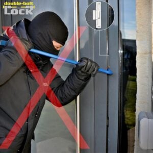 black cal double bolt sliding door security lock (dl 2bolt b)