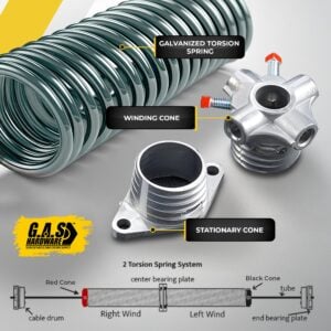 295x2x49 galvanized torsion spring