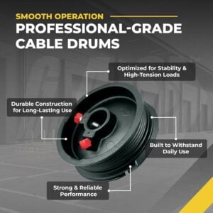 black series cable drums for garage doors up to 8' door