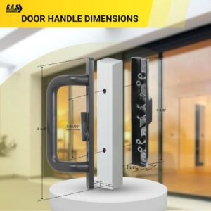 (dh 204 b) windor handle for sliding door, 3 15/16" hole space offset latch, bronze