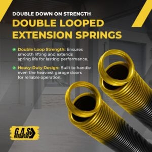 garage door extension springs for 180 lb. door weight gold (pair)
