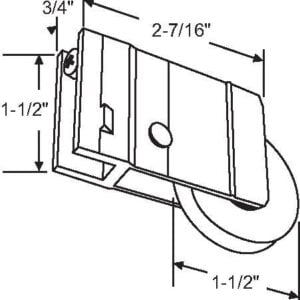 (dr 101 sp) lawson roller for sliding glass doors