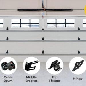 black series garage door mini resi spring anchor plates, middle brackets