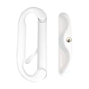 sliding patio glass door keyed handle set + 4 15/16" hole spacing dh 13 393 white with key