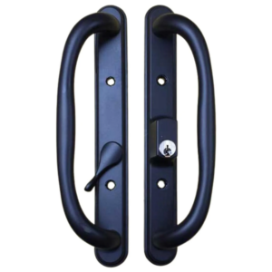 truth sliding patio door handle set, 3 15/16" hole spacing, offset latch w/ key dh 341 offset with key