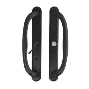 10" sliding patio handle set w/ keys, 3 15/16" hole spacing, fits 1 1/4" to 2 1/4" door thickness