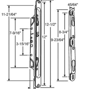 (dl 775 b) brixwell multipoint mortise lock + keeper and screws, black