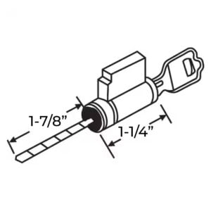 key cylinder lock set w/ keys