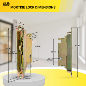 mortise lock and trim plate keeper| 1" wide w/ 5 1/4" screw holes w/ 45 degree keyway (dl 702)
