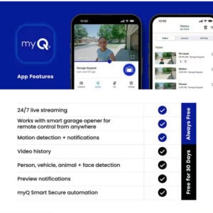 chamberlain myq smart wireless garage door video keypad