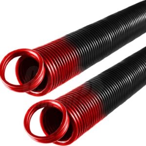 es 150 red garage door extension springs for 150 lb. door weight (pair) red