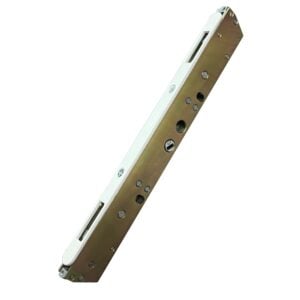10" dual point mortise lock, 9 7/8" hole spacing, center latch position