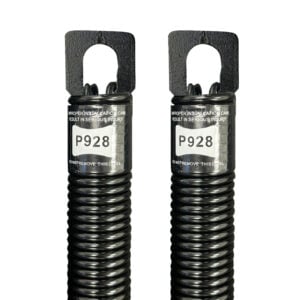 (p928) 28 in. plug end extension springs (0.148 in. no. 9 wire) (pair)